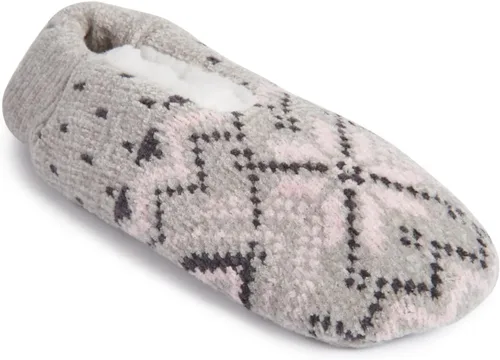 Vista 2 de Laura Ashley Fair Isle - Calcetines mullidos para mujer con agarres, antideslizantes, cálidos, acogedores, para interiores