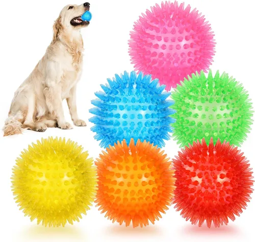 Vista 10 de petizer Paquete de 3 bolas chirriantes de juguete para perros de 2.5 pulgadas, bolas flotantes para perros, bolas de agua para perros, juguetes