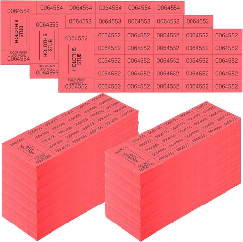 Vista 11 de Kosiz 2000 hojas de boleto para rifa, 25 boletos de subasta chinas para oferta, bandeja complicada, canasta, hojas para rifa para recompensas