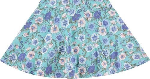 Vista 3 de BTween Paquete de 3 faldas pantalón corto para niñas, faldas de scooter para niños, falda en capas con estampados florales, sólidos, teñido anudado