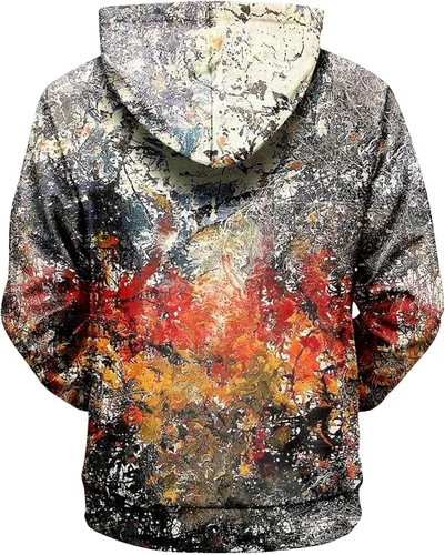 Vista 2 de Sudaderas con capucha para hombre, sudaderas con capucha gráficas, de manga larga, sudaderas casuales y ligeras