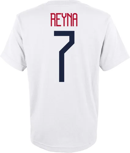 Vista 3 de Outerstuff International Soccer - Camiseta unisex de manga corta con nombre y número de fútbol americano para niños