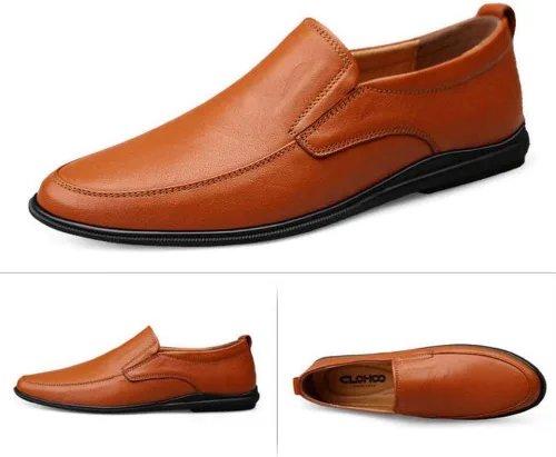 Vista 2 de USANDY Mocasines sin cordones para hombre, mocasines de conducción, mocasines casuales para hombre