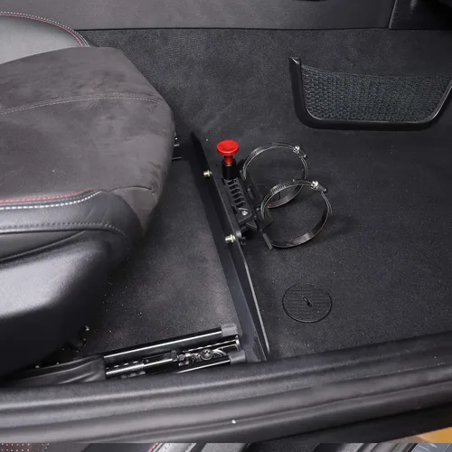 Vista 4 de Soporte de aluminio ajustable para extintor de incendios de liberación rápida compatible con Toyota Supra GR A90 A91 MK5 2019-2022, soporte