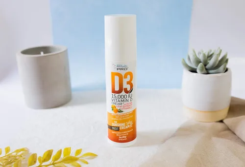 Vista 6 de BIOLABS PRO Crema natural de vitamina D3 de 15000 UI de vitamina D, máxima fuerza, combate la deficiencia de vitamina D de forma natural