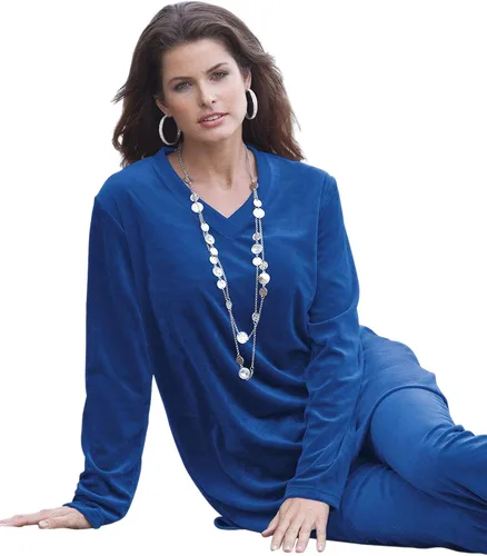Vista 3 de Roaman's Conjunto deportivo de terciopelo para mujer en talla grande