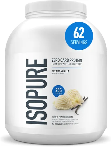Vista 24 de Isopure Proteína aislada de suero de carbohidratos en polvo, crema
