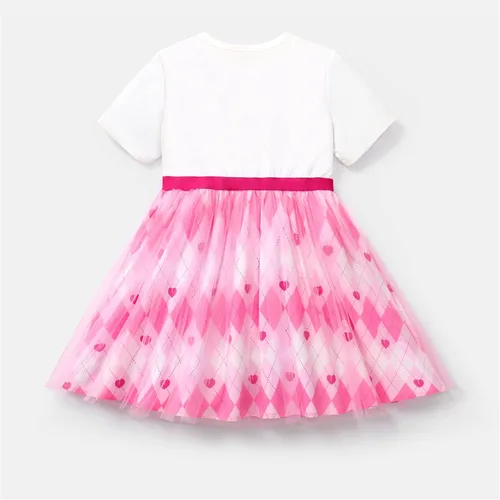 Vista 3 de L.O.L. Surprise! Kids Girls Short-Sleeve Dress A-Line Mesh Causal Tutu Tulle Princess Dress for Girls 3-10 Years