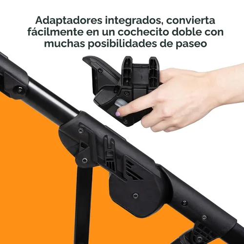 Vista 15 de Baby Trend Morph Cochecito Modular de Individual a Doble, Dash Black