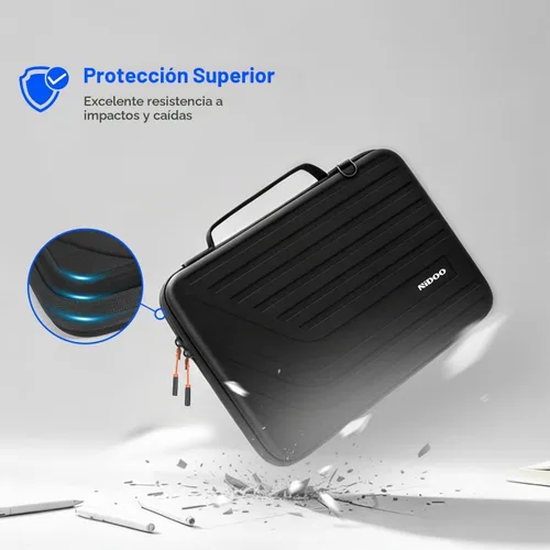 Vista 3 de NIDOO Funda de transporte para laptop de 13.3 pulgadas, bolsa de computadora de 14 pulgadas, funda protectora rígida a prueba de golpes, funda