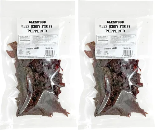 Vista 4 de Glenwood Beef Jerky tierna - Tiras de carne seca de res de 6 onzas (6 onzas, original)