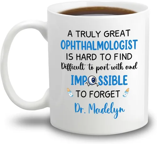 Vista 13 de Taza de café personalizada para oftalmólogo con texto en inglés "Thank You For Being An Awesome Oftalmologist", taza de café personalizada