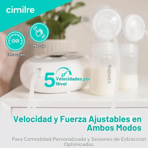 Vista 3 de Extractor de leche eléctrico doble ajustable Cimilre S6