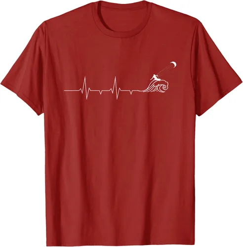Vista 14 de Heartbeat EKG Pulse Kitesurf Kitesurf - Camiseta de kitesurf, Negro, S