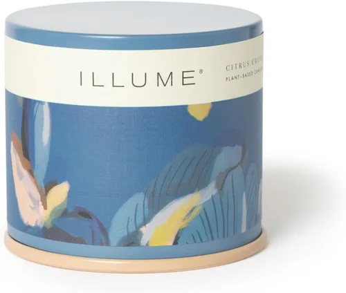 Vista 25 de Illume, Vela Leche de Coco Mango Demi Vanity Tin 3 onzas