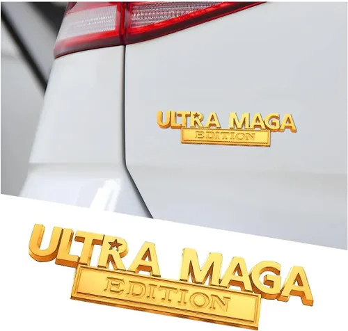Vista 16 de AICEL Ultra MAGA Edition Emblemas, calcomanías 3D elevadas de metal completo, etiquetas clásicas de personalidad con adhesivo fuerte, calcomanías
