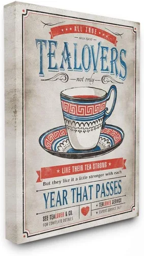Vista 6 de Stupell Industries 'Tea Lovers Vintage Comic Book Design' Arte de placa de pared