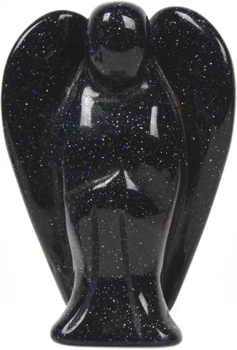 Vista 30 de Justinstones Estatua de Ángel de la Guarda de Gema Tallada en 7 Chakras, Ángel de la Paz en Bolsillo, 5 cm