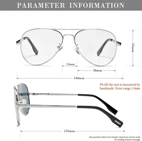 Vista 7 de HJSTES Gafas de sol polarizadas de aviador para mujeres y hombres persianas de metal clásicas lentes de espejo 100 bloqueo UV 2283in