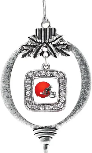 Vista 42 de Inspired Silver - Adorno con dije de reina de rodillo - Adornos navideños cuadrados de plata con joyas de circonita cúbica