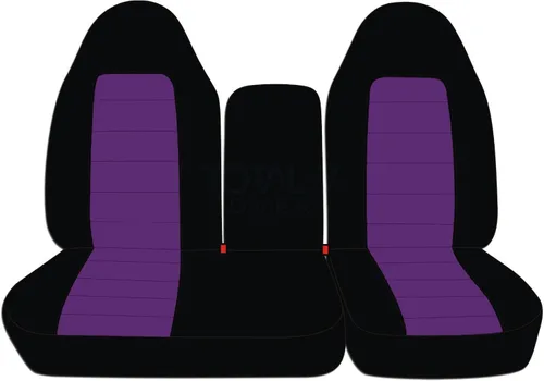 Vista 13 de Funda para asientos y apoya brazos de camiones, asiento delantero dividido 60/40 con apertura en el medio, para camión 1997-2000 Ford F-150, de 21
