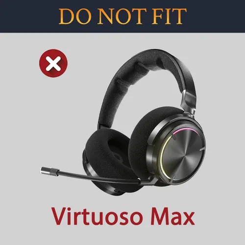 Vista 3 de SOULWIT Almohadillas de enfriamiento para auriculares Corsair Virtuoso, almohadillas con espuma de aislamiento de ruido de alta densidad, grosor