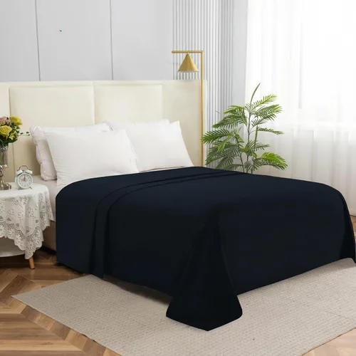 Vista 8 de Elegant Comfort Sábana encimera de 1 pieza de calidad hotelera, lujosa y suave, 1500 hilos, calidad egipcia, resistente a arrugas, manchas