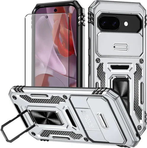 Vista 11 de Funda para Pixel 6a, Google Pixel 6A con protector de pantalla HD, [grado militar de 16 pies probada en caídas], anillo protector a prueba de golpes