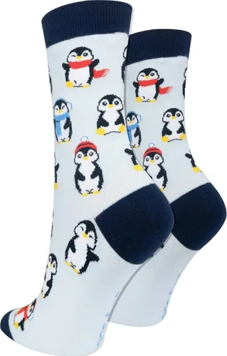 Vista 6 de Calcetines de pingüino premium cómodos para mujer, Pingüino