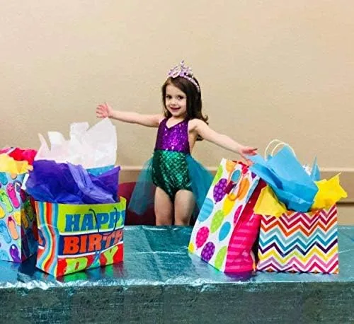 Vista 6 de Wennikids Mameluco de sirena con lentejuelas para bebé y niña