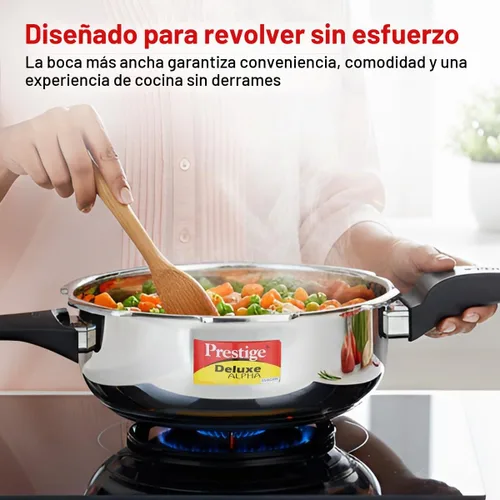 Vista 8 de Prestige Olla a presión PRASVSP, Senior Pan 4L, PLATA