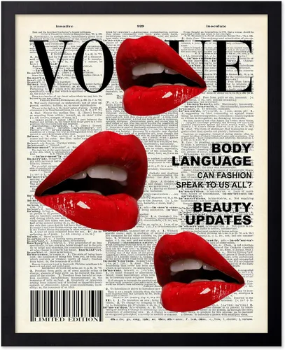Vista 18 de Poster Master Impresión de labios dorados, póster de mordida de labio, arte moderno y minimalista, regalo bohemio para hombres y mujeres, diseño