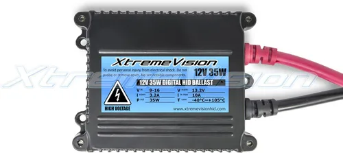 Vista 3 de XtremeVision H1 - Paquete de bombillas de xenón para faros delanteros de 10 K y 35 W DC, balasto delgado, 10000 K, azul oscuro, 1 par