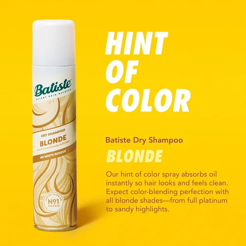 Vista 4 de Batiste Champú seco, rubio, 6.35 oz. El embalaje puede variar
