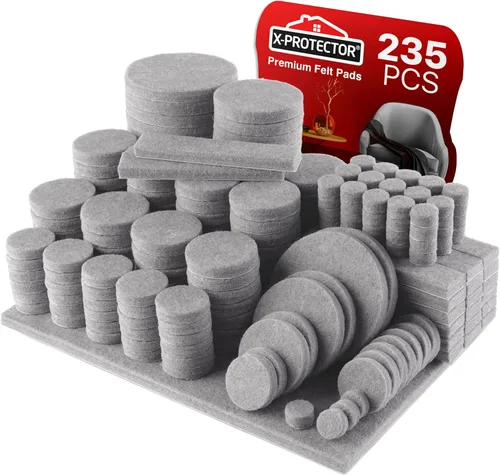 Vista 11 de X-PROTECTOR - Almohadillas de fieltro para muebles, 133 unidades, almohadillas de fieltro para patas de muebles, los mejores protectores de piso