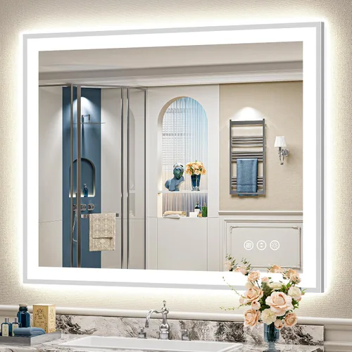 Vista 86 de 24x32 LED Bathroom Mirror, Backlit & Front Lit Lighted Mirror Retroiluminado+luz frontal