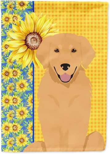 Vista 390 de Caroline's Treasures WDK5313GF Bandera de jardín con diseño de girasoles de verano, color negro y tostado, Airedale Terrier para buzón, bandera