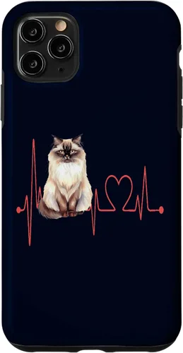 Vista 13 de Himalayan Cat Heartbeat EKG Funny I Love My Cat Case for iPhone 17