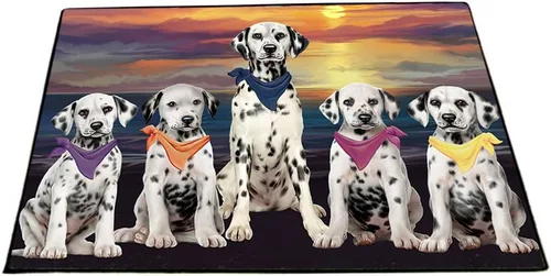 Vista 16 de Doggie of the Day Dalmatian Dogs Floor Mat - 4th of July Independence Day - Best Dog Doormat - Protector Decor - Unique Portrait Art - Premium