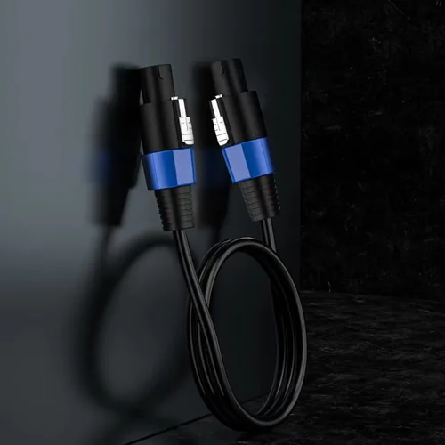 Vista 6 de Paquete de 2 cables de audio Speakon a Speakon de 6 pies, cable de audio profesional de 12 AWG con bloqueo giratorio
