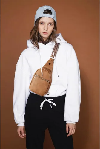 Vista 79 de Telena Riñonera pequeña para mujer, de cuero, cangureras, bolsa de pecho para mujer