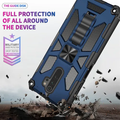 Vista 6 de Asuwish Funda de teléfono para Xiaomi Redmi 9 con protector de pantalla de vidrio templado y accesorios para celda Kickstand protector resistente