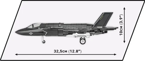 Vista 5 de COBI Avión Jet F-35B Lightning II de las Fuerzas Armadas, plateado