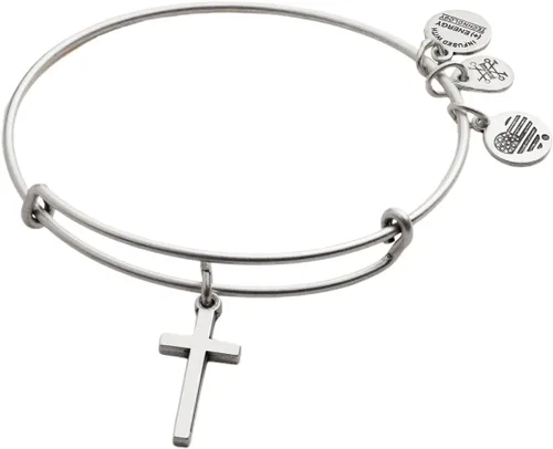 Vista 5 de Alex and ANI Divine Guides - Pulsera extensible para mujer, dije de cruz, de 2 a 3.5 pulgadas Dorado (Rafaelian Gold Finish)