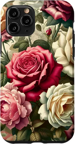 Vista 28 de Funda con diseño floral para iPhone 16 con diseño floral estilo victoriano