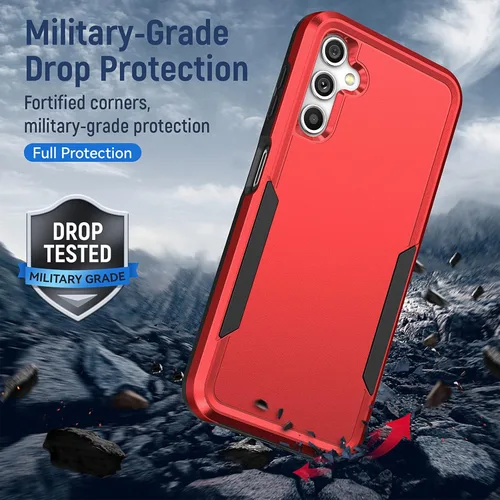 Vista 6 de Funda protectora para Samsung A14 5G, Galaxy A14 5G con protector de pantalla, resistente a prueba de golpes, funda protectora para Samsung Galaxy