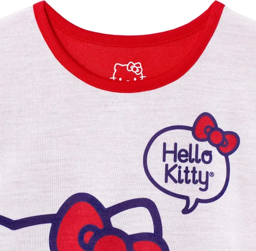 Vista 6 de Hello Kitty Girls Pajama Pants and Sleep Shirt Sets 4 Piece PJ Top and Bottom Sleepwear Set for Girls Pajamas for Kids