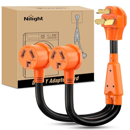 Vista 55 de Nilight Cable adaptador de secadora de 30 amperios a 30 amperios calibre 10 10-30P a 14-30R con cable de tierra