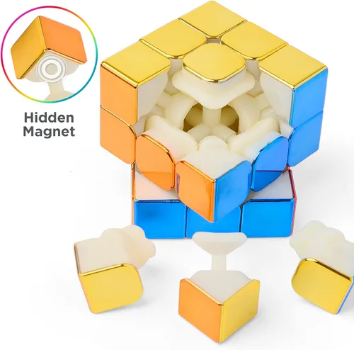 Vista 6 de D-FantiX Espejo magnético reflectante Speed Cube 3x3x3 y Shengshou espejo cubo conjunto