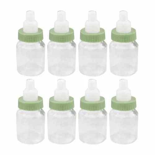 Vista 4 de Baby Shower Favor - Paquete de 36 mini botellas de leche para regalo de fiesta, cajas de 1.5 x 3.5 pulgadas, tarro de dulces para baby shower (azul)